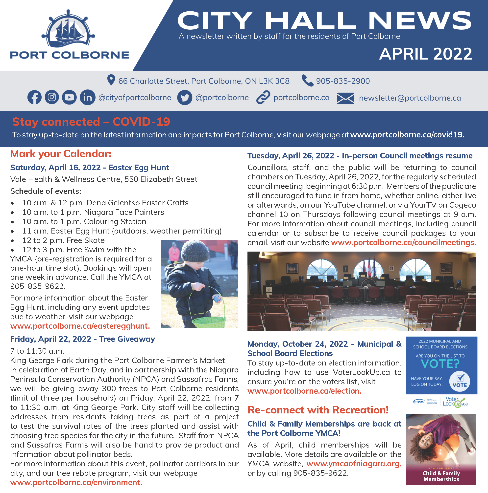 Front page of City Hall News
